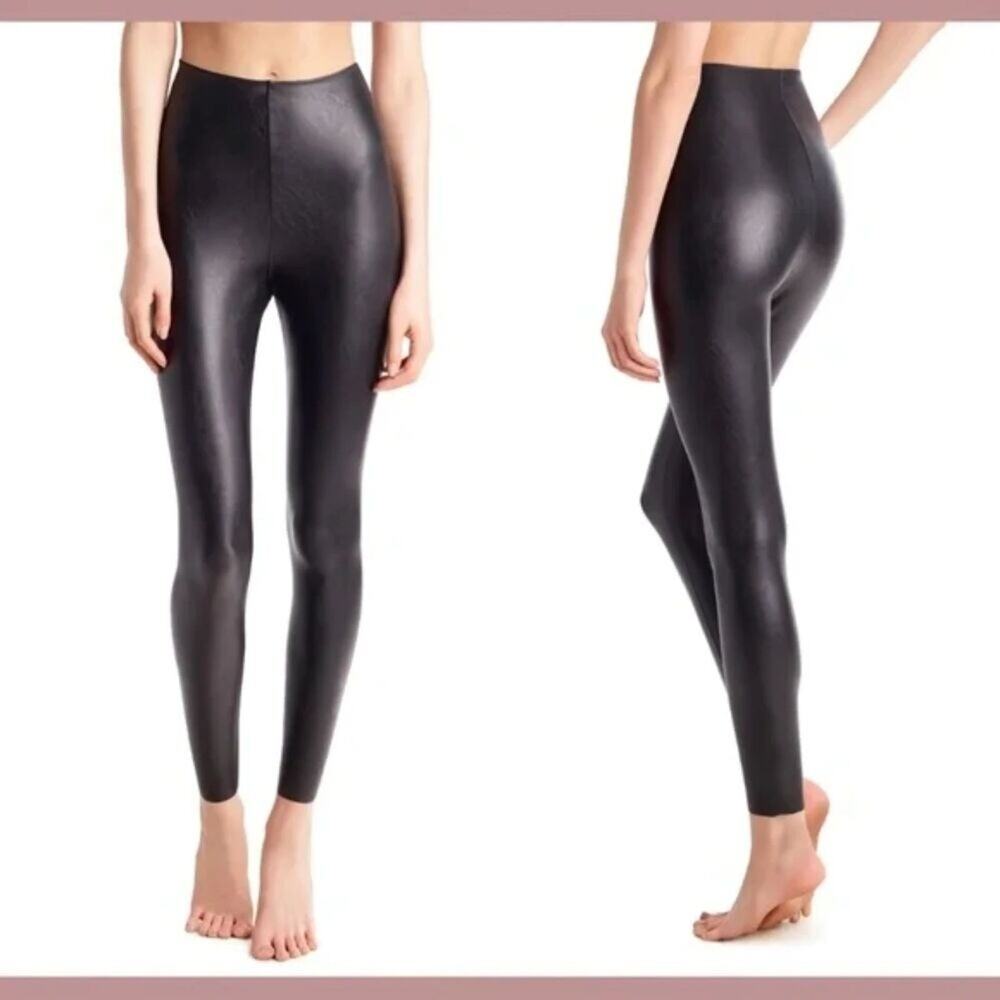 Commando Control‎ Top Faux Leather Leggings, Black Size XL NWT